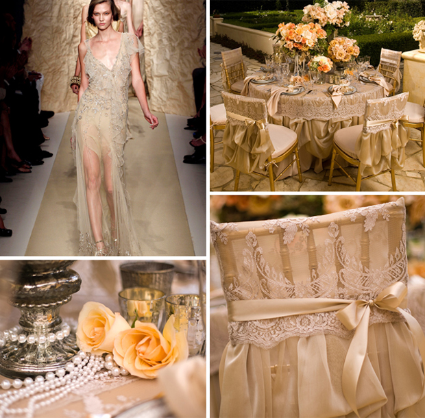 Fashion inspired gold wedding
