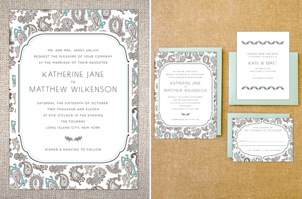 PAISLEY, Hello Lucky, Wedding Stationery, Wedding Invitations, Wedding Save The Dates PAISLEY, Hello Lucky, Wedding Stationery, Wedding Invitations, Wedding Save The Dates