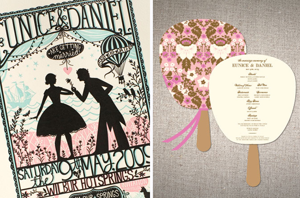 Hello Lucky Wedding Stationery Eunice and Daniel Wedding Martha Stewart 