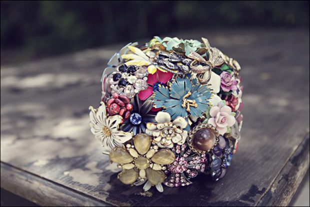 vintage arm bouquets for weddings
