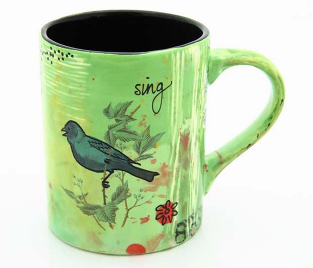 Colourful interior decor ideas, green mug Colourful interior decor ideas, green mug