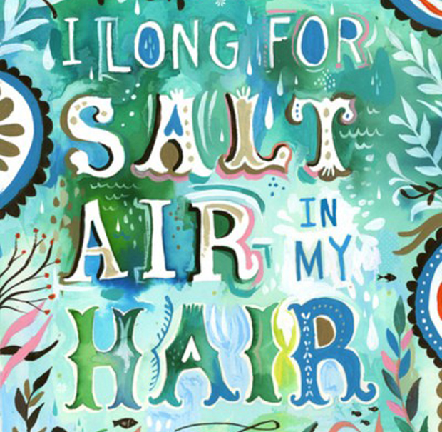 Salt air in my hair quote