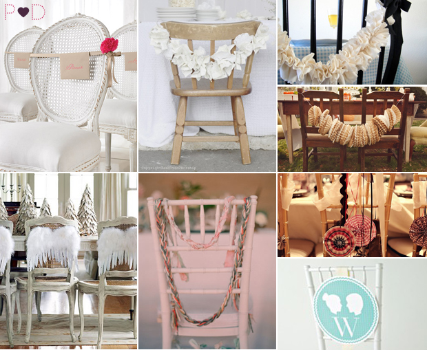 Chair Garlands Wedding Chair Decor Garlands Bunting Signs