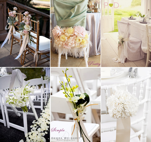 outdoor wedding ceremony chair decorations