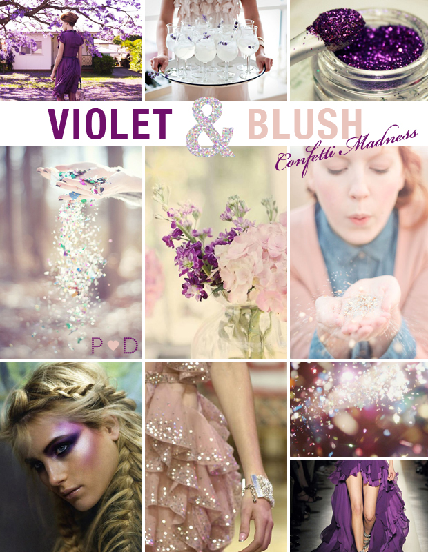 Violet Blush Inspiration Board Mood Board Wedding Party Style