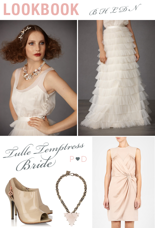 For the bridesmaids I love this romantic ruffled dress with a vneck and