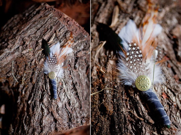 buttonhole boutonniere feather craft DIY Wedding Ideas Tutorial Do