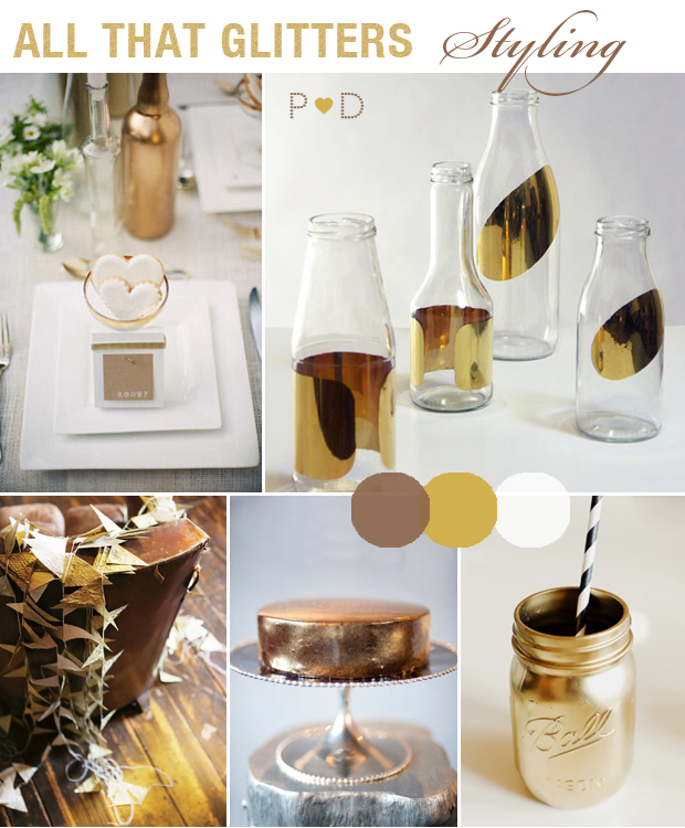 Wedding Inspiration Mood Boards Pocketful of Dreams Gold Golden Gilt