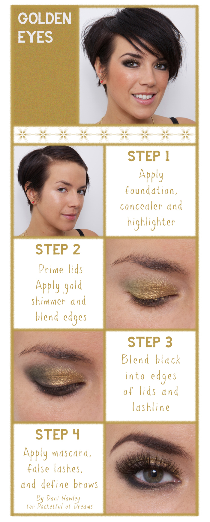 Golden Eyes Make-up Tutorial, Beauty, Fashion, Styling, Party Looks, Gold, Sparkle, Bridal Make-up, Wedding Beauty, Pocketful of Dreams, Dani Hawley, Make-Up Artist North-West Golden Eyes Make-up Tutorial, Beauty, Fashion, Styling, Party Looks, Gold, Sparkle, Bridal Make-up, Wedding Beauty, Pocketful of Dreams, Dani Hawley, Make-Up Artist North-West