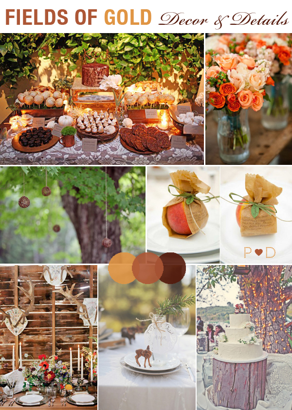 Fields of Gold Autumn Wedding Rustic Wedding Browns Rust Colours Orange