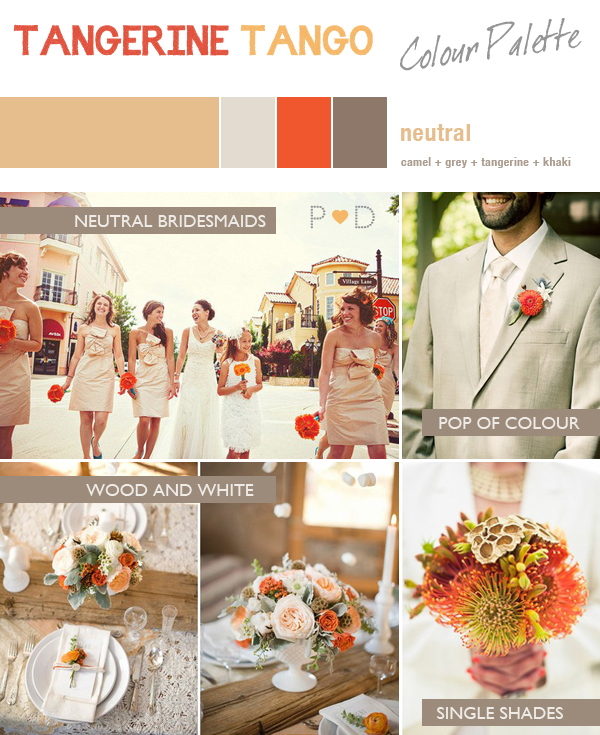 Tangerine Tango Orange Colour palette Orange and Neutrals Colour palette 