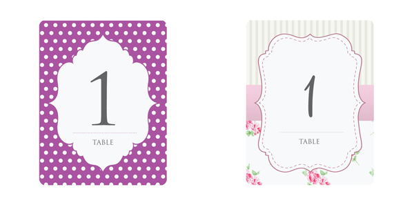 Rock N Roll Table Numbers Pack of 10 599 Bronte Table Numbers Pack of 10 