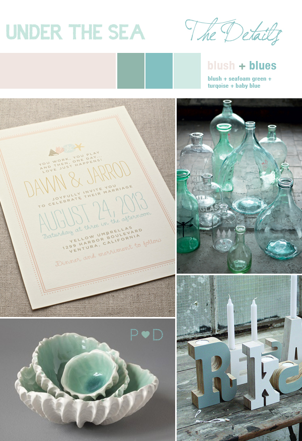 Under The Sea Trend Wedding Inspiration Wedding Mood Boards Wedding Style