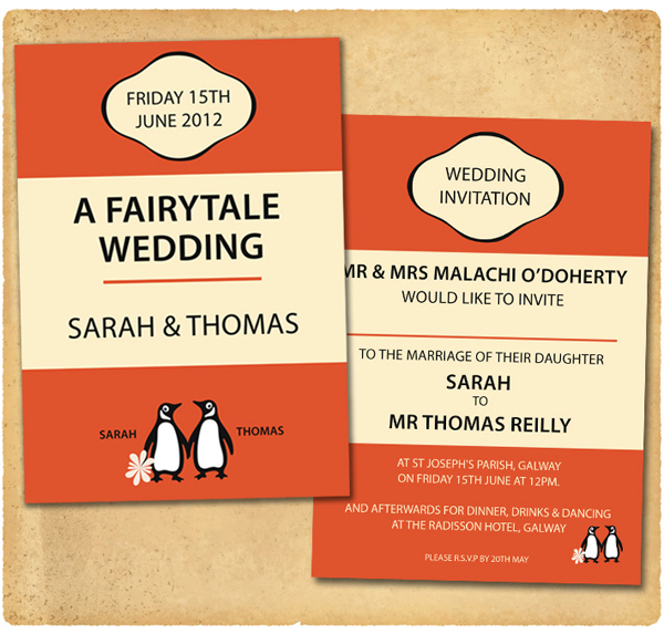 I'm totally digging these Penguin Books Wedding Invitations designed by