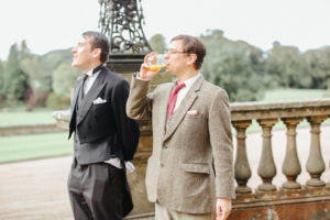 Broughton Hall Luxury Wedding | An elegant, refined, luxury wedding at Broughton Hall in Yorkshire. With subtle 1920's Gatsby influences, an autumnal palette and sumptuously decadent styling. Wedding Planning and Design: Pocketful of Dreams Florals: Swallows and Damsons Stationery: De Winton Paper Co Cake:  Keiron George Photography by: Belle and Beau
