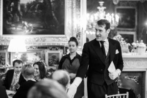 Broughton Hall Luxury Wedding | An elegant, refined, luxury wedding at Broughton Hall in Yorkshire. With subtle 1920's Gatsby influences, an autumnal palette and sumptuously decadent styling. Wedding Planning and Design: Pocketful of Dreams Florals: Swallows and Damsons Stationery: De Winton Paper Co Cake:  Keiron George Photography by: Belle and Beau