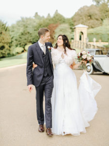 Broughton Hall Luxury Wedding | An elegant, refined, luxury wedding at Broughton Hall in Yorkshire. With subtle 1920's Gatsby influences, an autumnal palette and sumptuously decadent styling. Wedding Planning and Design: Pocketful of Dreams Florals: Swallows and Damsons Stationery: De Winton Paper Co Cake:  Keiron George Photography by: Belle and Beau