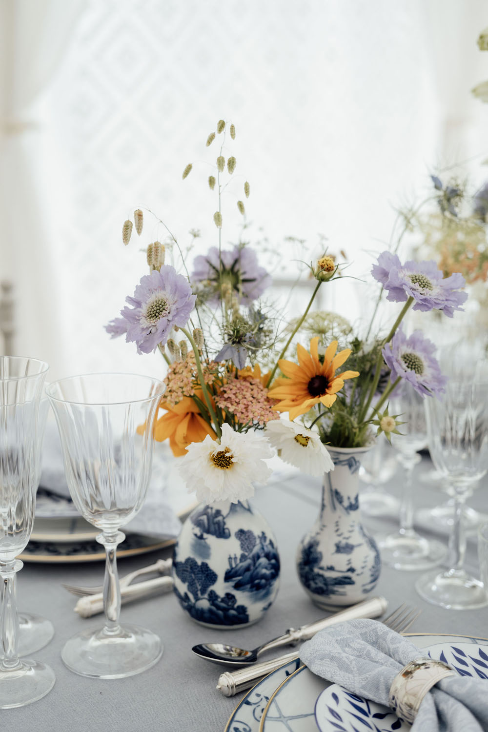 Heckfield Place, Luxury Event, Pocketful of dreams, Event Styling, 60th Birthday, Tablescape, Sunday Brunch Party, Matt Porteous, Kitten Grayson, Skye Gyngell, White and blue party