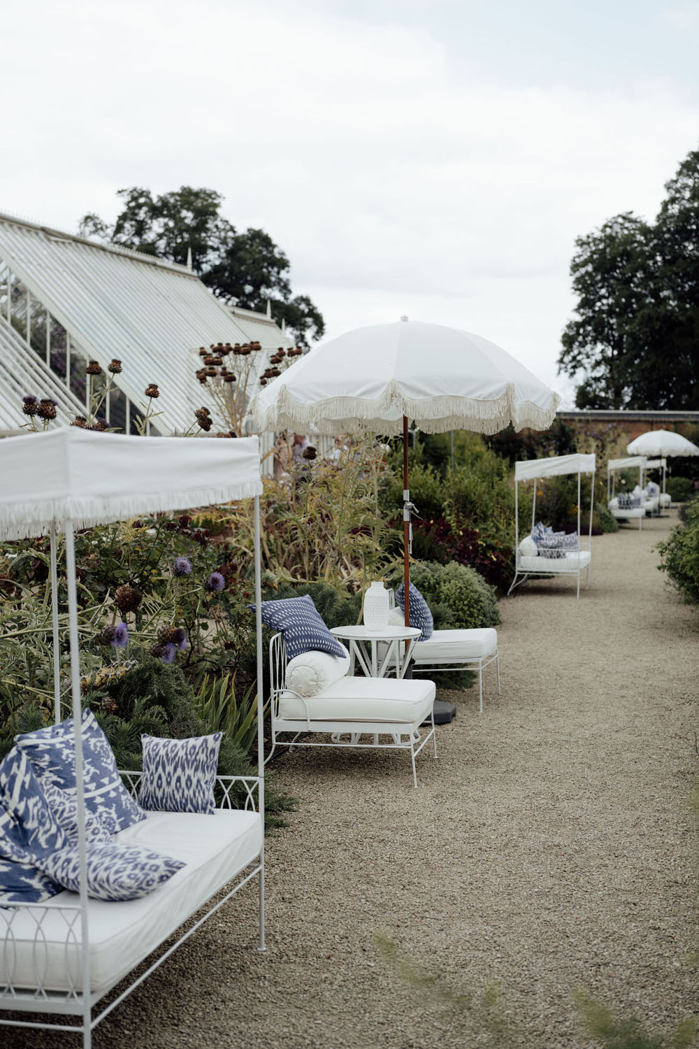 Heckfield Place, Luxury Event, Pocketful of dreams, Event Styling, 60th Birthday, Tablescape, Sunday Brunch Party, Matt Porteous, Kitten Grayson, Skye Gyngell, White and blue party