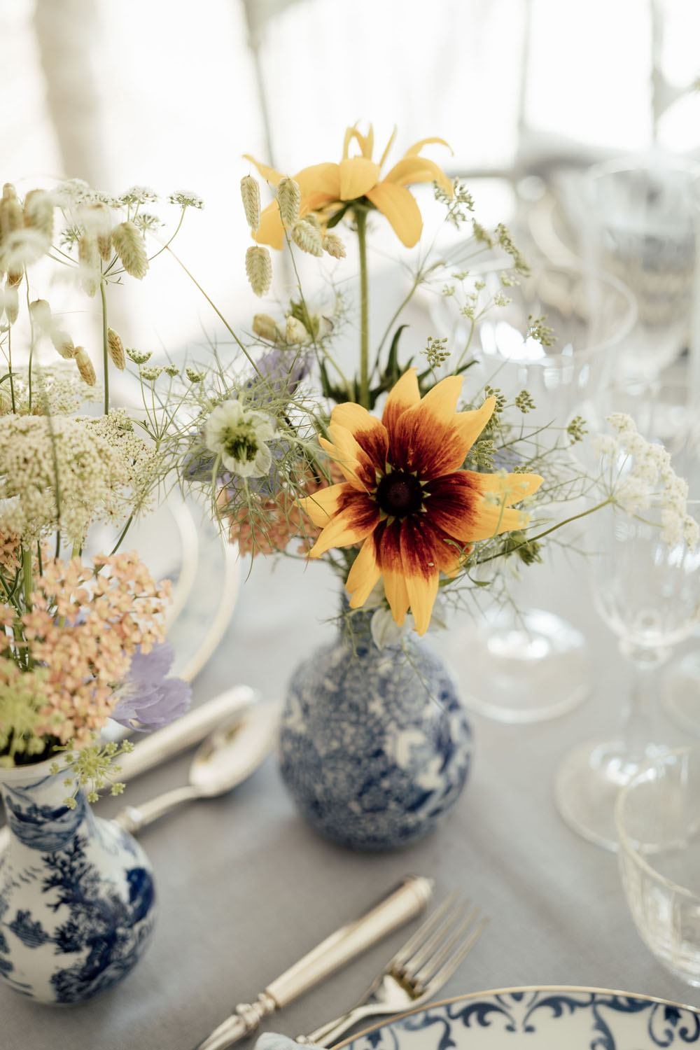 Heckfield Place, Luxury Event, Pocketful of dreams, Event Styling, 60th Birthday, Tablescape, Sunday Brunch Party, Matt Porteous, Kitten Grayson, Skye Gyngell, White and blue party